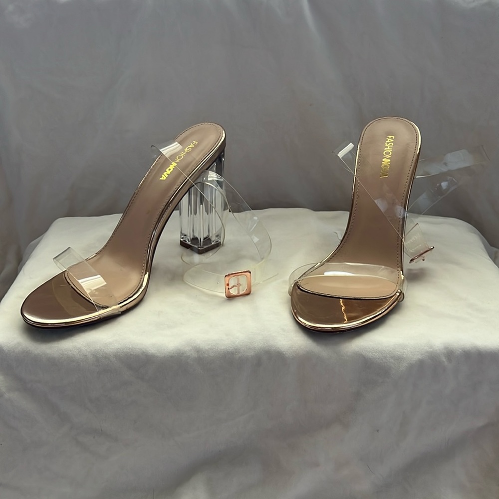Clear Stappy Heels